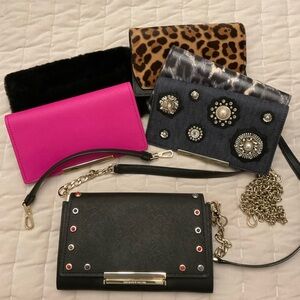Kara and Kate Black, Pink, and Leopard Clutch Collection